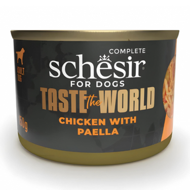 Schesir Taste The World Dog Wholefood - Chicken With Paella150g (Min Order- 8 Cans)
